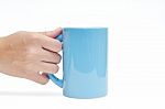 Blue Coffee Cup Stock Photo