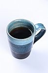 Blue Design Mug Stock Photo