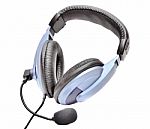 Blue Headset Stock Photo