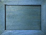 Blue Wooden Frame Stock Photo