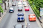 Blurred Of Traffic Jam Stock Photo