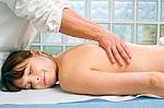Body Massage For Woman Stock Photo