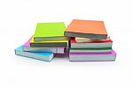 Books Isolated On White Background Stock Photo