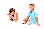 Boy And Girl Laughing Stock Photo