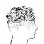 Brain Design By Cogs And Gears Stock Photo