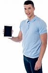 Brand New Tablet Is Out For Sale, Buy Now! Stock Photo