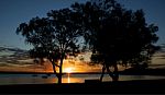 Bribie Island Sunset Stock Photo