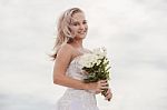 Bride At Snapper Rock Beach In New South Wales Stock Photo