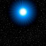 Bright Star On Space Stock Photo