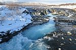 Bruarfoss Waterfall, Iceland Stock Photo