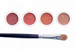 Brush And Makeup Isolated Stock Photo
