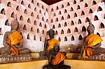 Buddha Image At Wat Si Saket In Vientiane, Laos Stock Photo