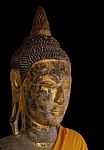 Buddha Statue Antiques With Black Background Stock Photo