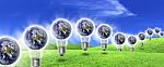 Bulb Produce Electric Power Stock Photo