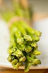 Bunch Of Fresh Asparagus Tie Stock Photo