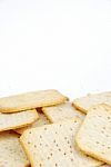 Bunch Of Rectangular Cheese Crackers Stock Photo