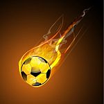 Burning Soccer Stock Photo