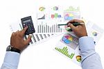 Business Data Analyzing Stock Photo