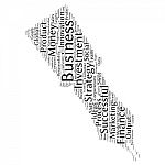 Business & Finance Related Word Cloud Background Stock Photo