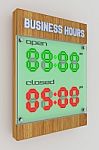 Business Hours - Digital Led Light Stock Photo