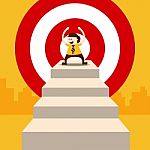 Business Man And Target Stock Photo