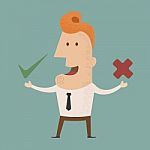 Business Man Check Mark Stock Photo