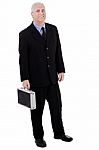Business Man With Briefcase Stock Photo