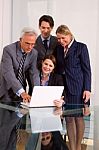 Business People Under Discussion Stock Photo