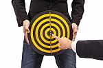 Business Target, Hand Aiming Or Pointing Stock Photo