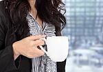 Business Woman And Coffee Stock Photo