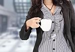 Business Woman And Coffee Stock Photo