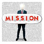 Business Word Cloud For Business And Finance Concept, Mission Stock Photo