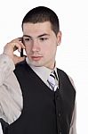 Businessman Calling Stock Photo