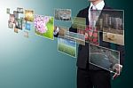 Businessman Choosing Photos Stock Photo