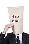 Businessman Cover Head Stock Photo