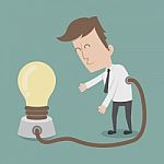 Businessman Get Idea Stock Photo