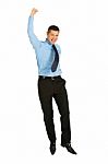 Businessman Jumping Stock Photo