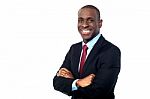 Businessman Posing Confidently Stock Photo