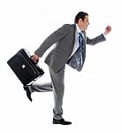 Businessman Running Stock Photo