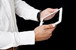 Businessman Using Digital Tablet Stock Photo