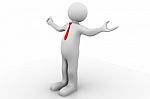 Businessman Welcoming With Open Arm Stock Photo