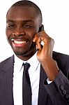 Businessman With Mobile Stock Photo