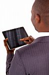 Businessman With Tablet Pc Stock Photo