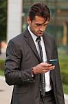 Businessman With The Smart Phone Stock Photo
