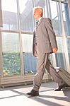 Businessman With Trolley Stock Photo