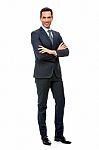 Businessman With With One's Arms Folded Stock Photo