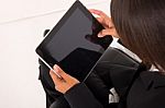 Businesswoman With Tablet Stock Photo