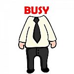 Busy head businessman Stock Photo
