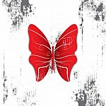 Butterfly With Grunge Background Stock Photo