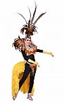 Cabaret Dancer Isolated Stock Photo